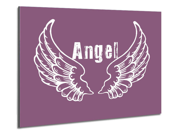 Angel Wings 2 Dusty Pink Metal Print