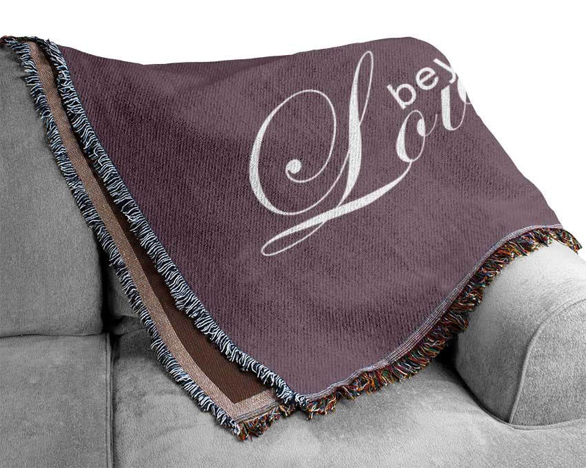 Home Quote Live Every Moment 3 Dusty Pink Woven Blanket