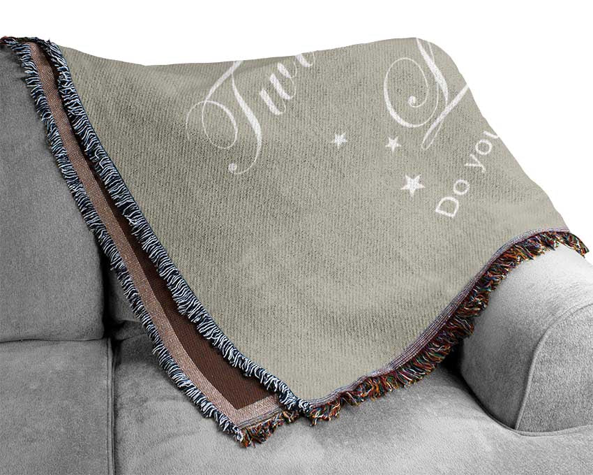 Nursery Quote Twinkle Twinkle Little Star 2 Pink Woven Blanket
