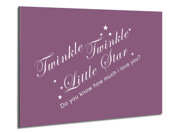 Twinkle Twinkle Little Star 2 Dusty Pink Metal Print