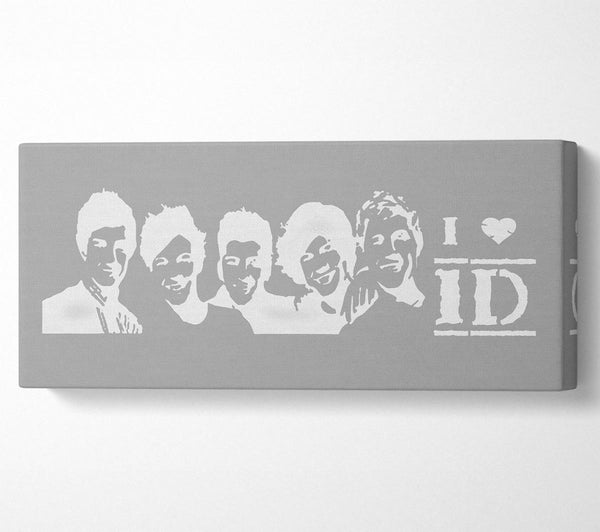 Music Quote I Love 1 Direction Grey White