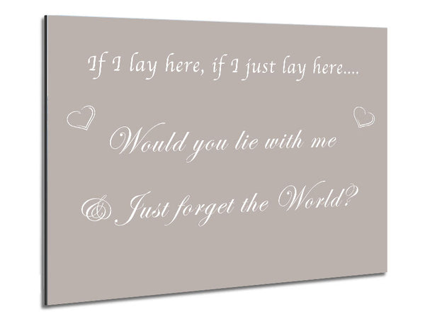 If I Lay Here If I Just Snow Patrol Beige Metal Print