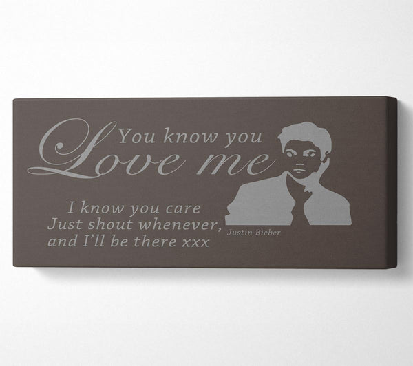Music Quote You Know You Love Me Justin Bieber Chocolate