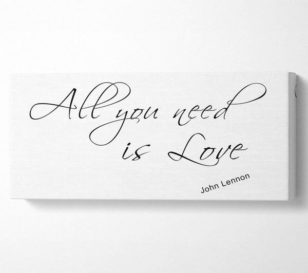 Music Quote All You Need Is Love 2 White
