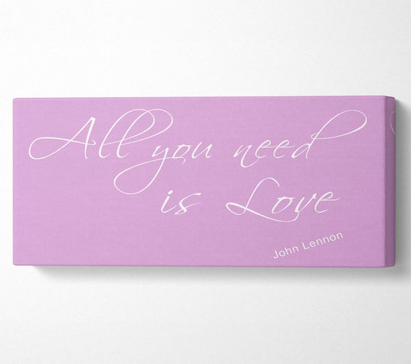 Music Quote All You Need Is Love 2 Pink