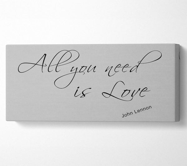 Music Quote All You Need Is Love 2 Grey