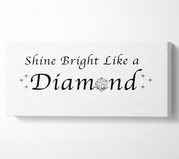 Music Quote Shine Bright Like A Diamond Rihanna White