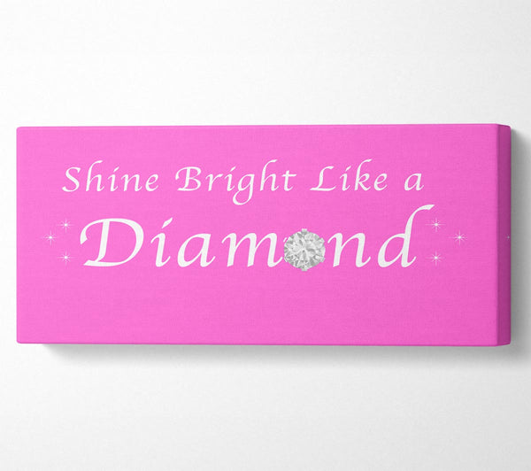 Music Quote Shine Bright Like A Diamond Rihanna Vivid Pink