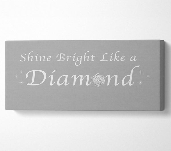 Music Quote Shine Bright Like A Diamond Rihanna Grey White