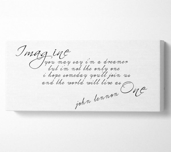 Music Quote Imagine John Lennon White