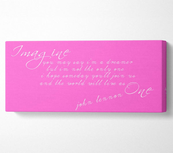 Music Quote Imagine John Lennon Vivid Pink
