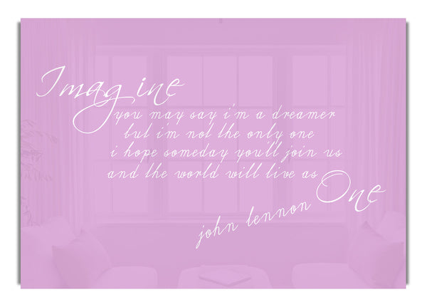 Imagine John Lennonpsd Pink