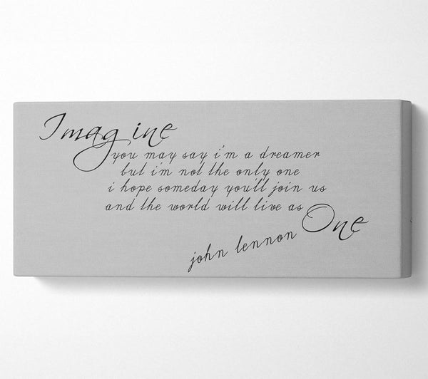 Music Quote Imagine John Lennon Grey