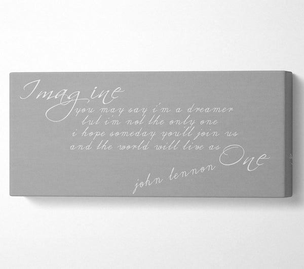 Music Quote Imagine John Lennon Grey White