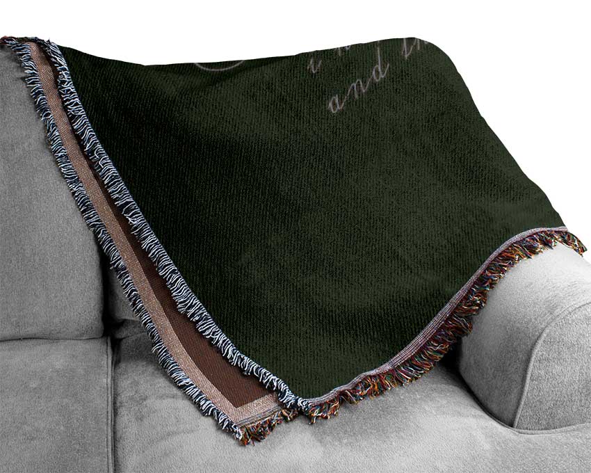 Music Quote Imagine John Lennon Chocolate Woven Blanket