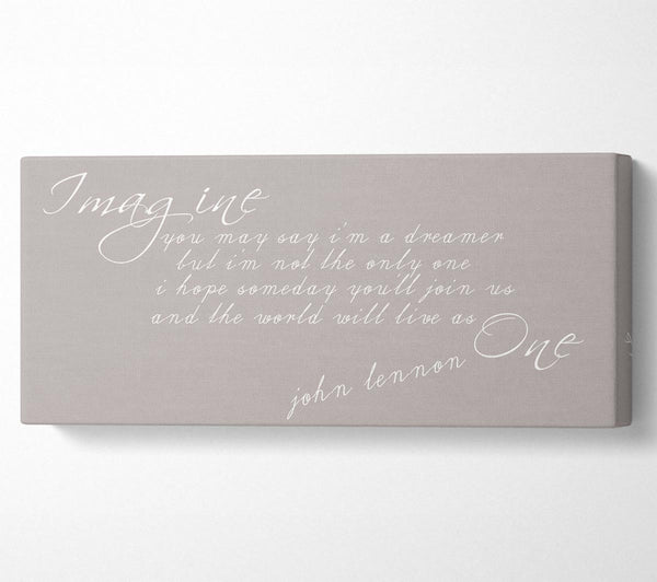 Music Quote Imagine John Lennon Beige