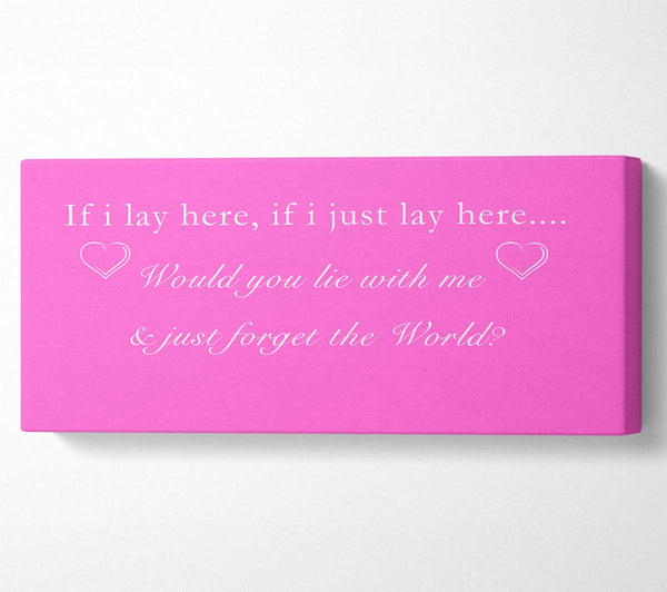Music Quote If I Lay Here Snow Patrol Vivid Pink