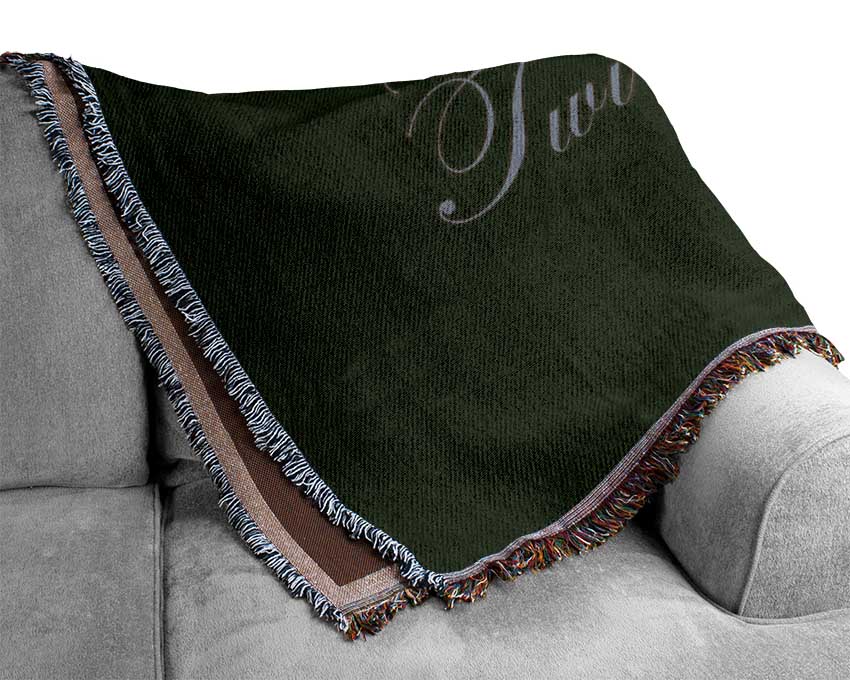 Nursery Quote We Wished Upon A Shining Star Chocolate Woven Blanket