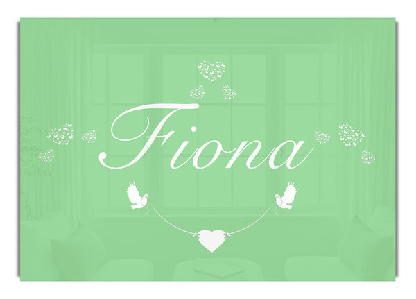Your Name In Hearts Green