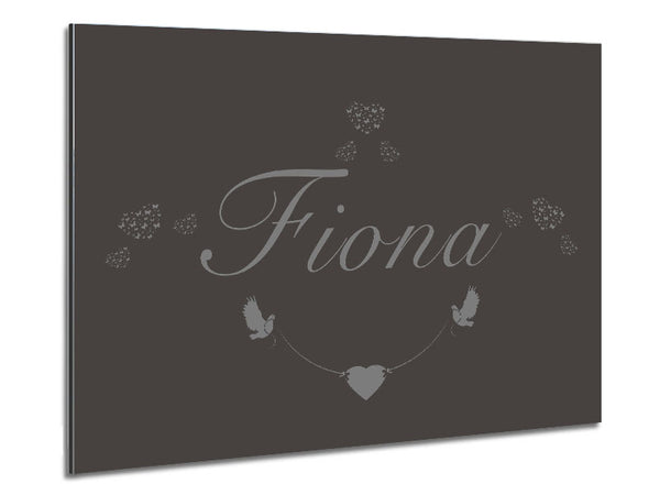Your Name In Hearts Chocolate Metal Print