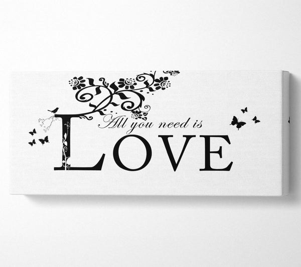 Music Quote All You Need Is Love White