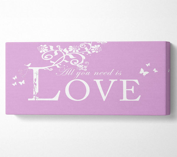 Music Quote All You Need Is Love Pink