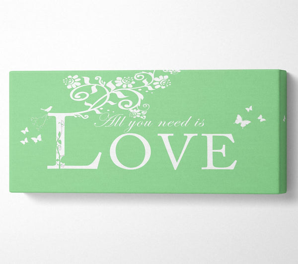 Music Quote All You Need Is Love Green