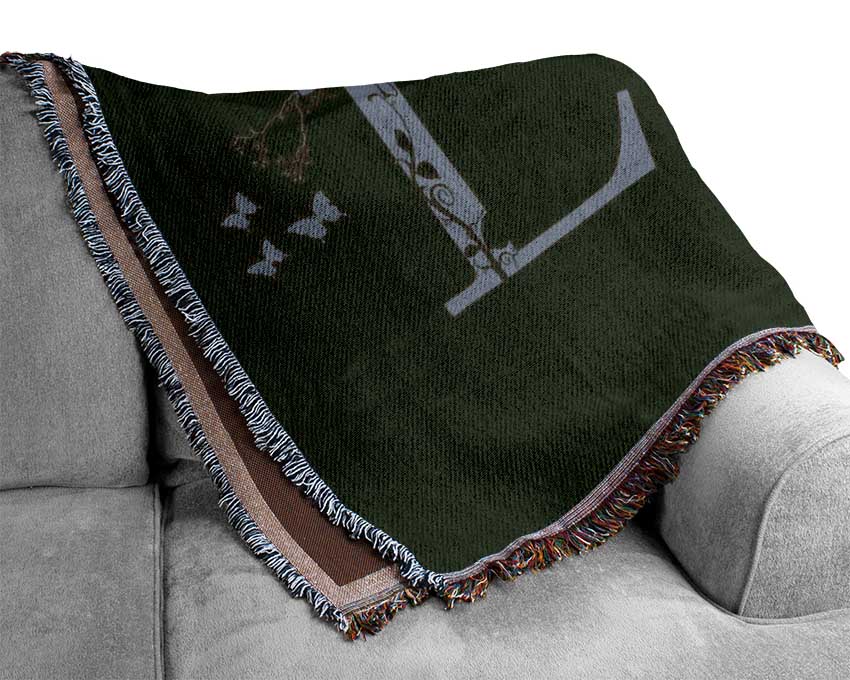 Music Quote All You Need Is Love Chocolate Woven Blanket