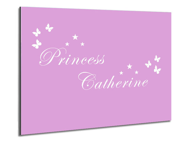 Your Own Name Princess Pink Metal Print
