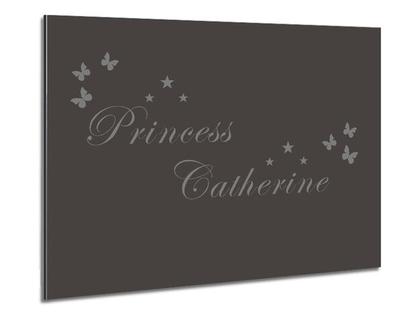Your Own Name Princess Chocolate Metal Print