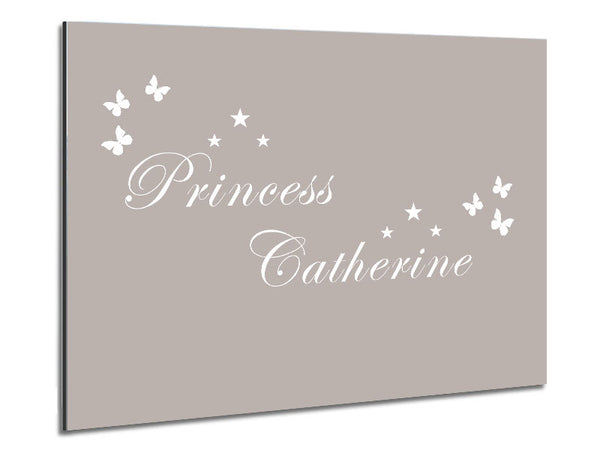 Your Own Name Princess Beige Metal Print