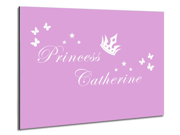 Your Own Name Princess 2 Pink Metal Print