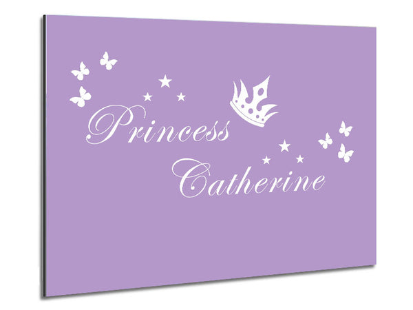 Your Own Name Princess 2 Lilac Metal Print