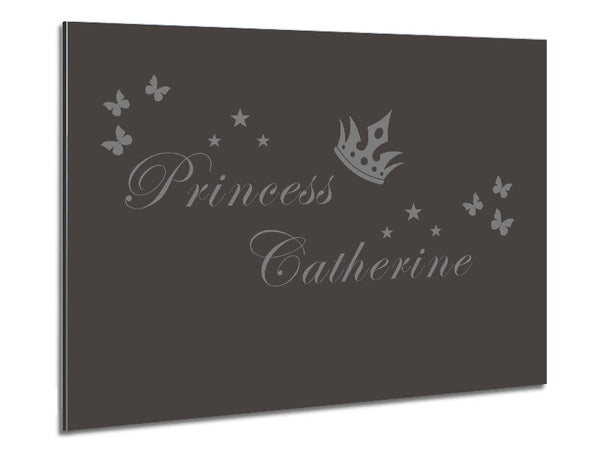 Your Own Name Princess 2 Chocolate Metal Print