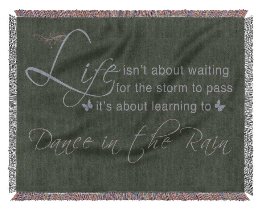 Life Isnt About Waiting Chocolate Woven Blanket