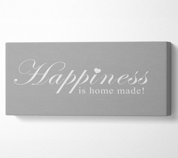 Home Quote Happiness Is Home Made Grey White
