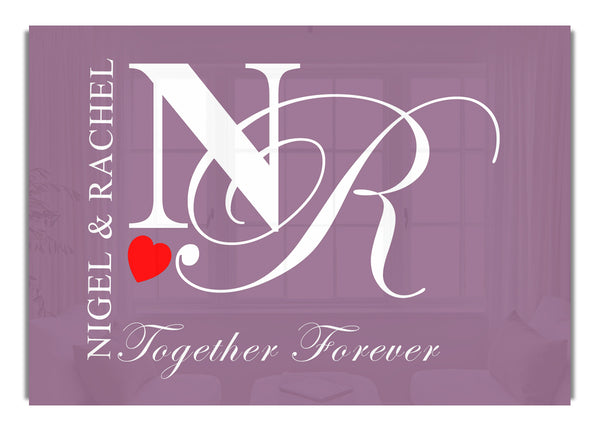 Your Names And Initials Together Forever Dusty Pink