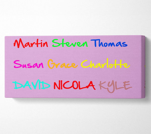 Your Name In A Choice Of Colours Pink