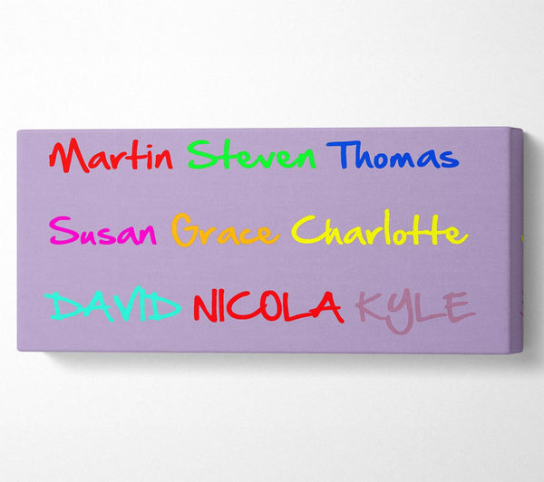 Your Name In A Choice Of Colours Lilac