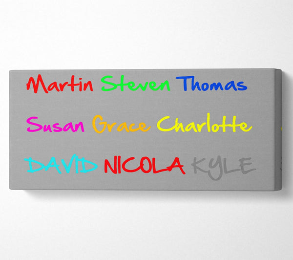 Your Name In A Choice Of Colours Grey White