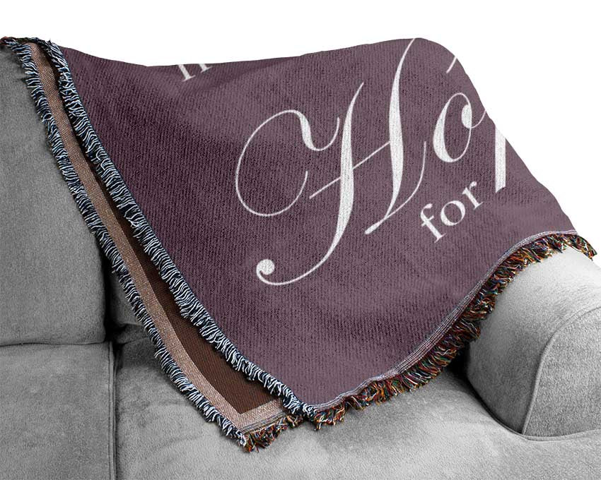 Learn Live Hope Dusty Pink Woven Blanket
