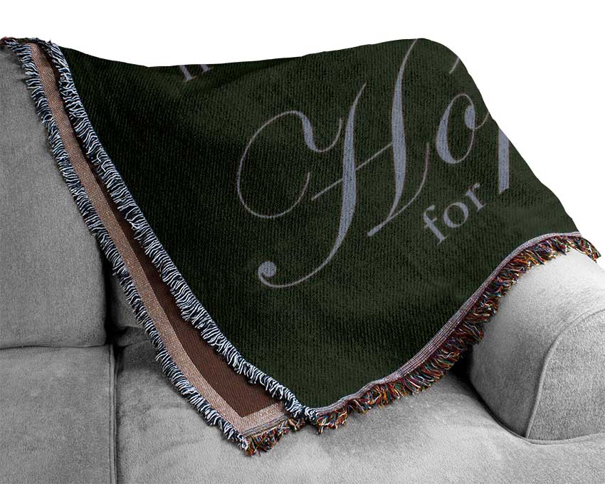 Learn Live Hope Chocolate Woven Blanket