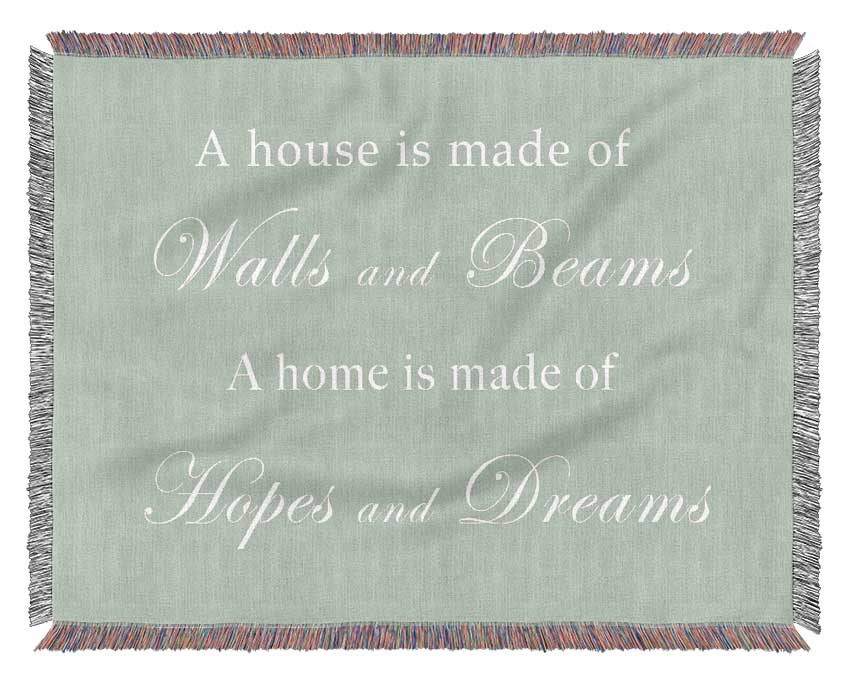 Home Quote Walls n Beams Hopes n Dreams Beige Woven Blanket