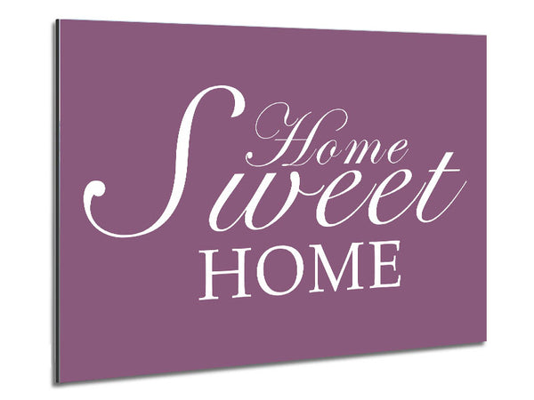 Family Quote Home Sweet Home Dusty Pink Metal Print