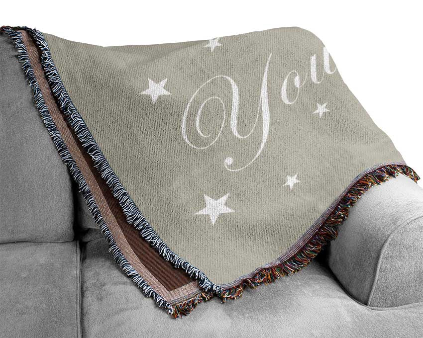 Nursery Quote We Made A Wish And You Came True Pink Woven Blanket