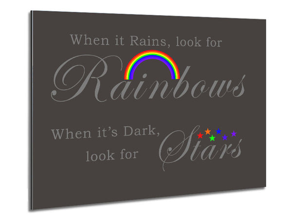 When It Rains Look For Rainbows 2 Chocolate Metal Print