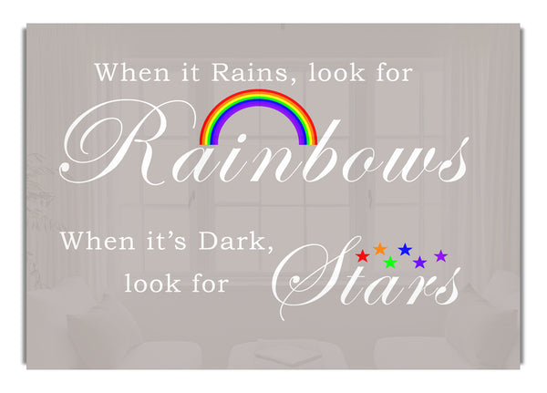 When It Rains Look For Rainbows 2 Beige