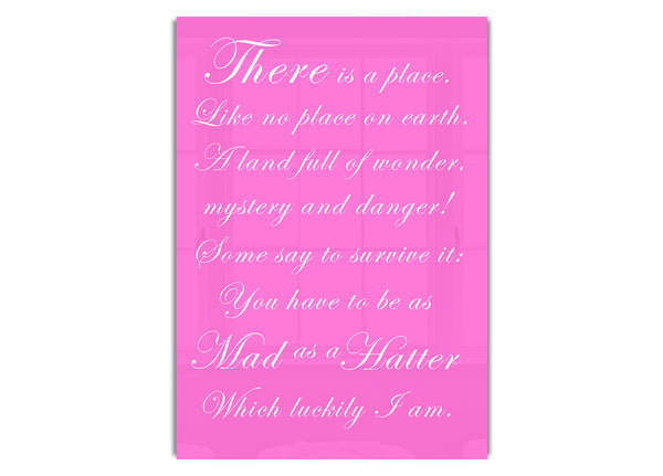 Alice im Wunderland So verrückt wie ein Hutmacher Vivid Pink