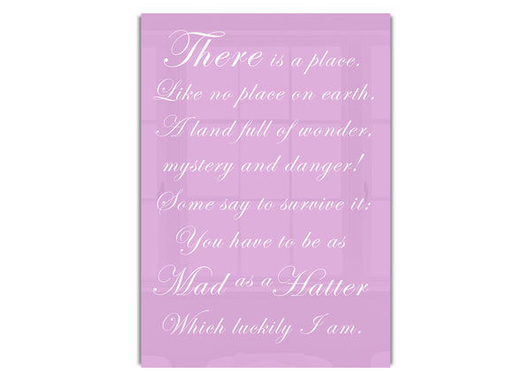 Alice im Wunderland, so verrückt wie ein Hutmacher, Pink