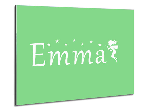 Your Name In Fairy Dust Green Metal Print